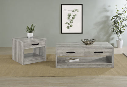 Felix 2-piece Coffee and End Table Set Grey Driftwood