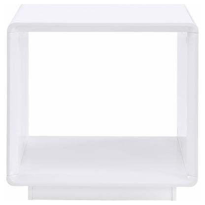 Paseo 3-piece Coffee and End Table Set White High Gloss