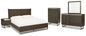 Arkenton Queen Panel Bed with Mirrored Dresser, Chest and Nightstand