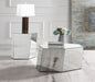 Capella 2-piece Mirrored Coffee and End Table Set Silver