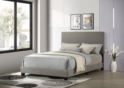 Dorian Fabric Upholstered Full Panel Bed Taupe