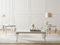 Carone 3-piece Glass Top Coffee and End Table Set White