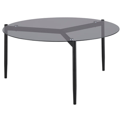 Rosalie 2-piece Round Coffee and End Table Set Grey