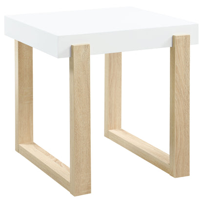 Pala 2-piece Coffee and End Table Set White High Gloss