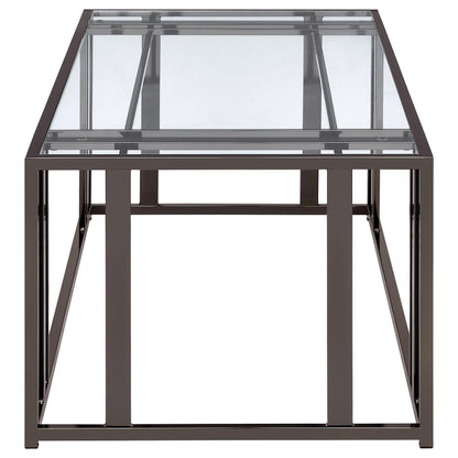 Adri 2-piece Coffee and End Table Set Black Nickel