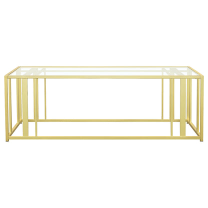 Adri 2-piece Coffee and End Table Set Matte Brass