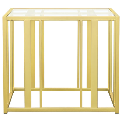 Adri 3-piece Coffee and End Table Set Matte Brass