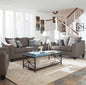 Salizar 2-piece Upholstered Flared Arm Sofa Set Grey
