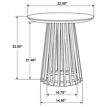 Touhy Round Solid Wood End Side Table Natural Mango