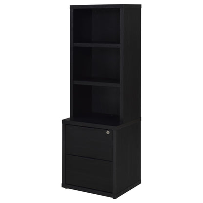 Westpark 3-piece Full Bedroom Set Bookcase Headboard Black