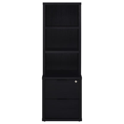 Westpark 3-piece Twin Bedroom Set Bookcase Headboard Black