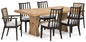 Galliden Dining Table and 6 Chairs