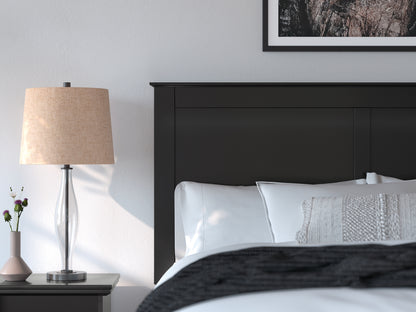 Queen Panel Bed with Mirrored Dresser and Chest