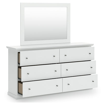 Bostwick Shoals Queen Panel Bed with Mirrored Dresser