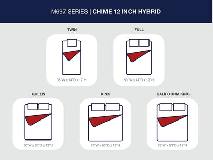 Chime 12 Inch Hybrid  Mattress