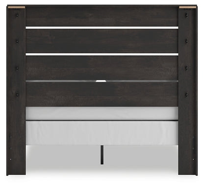 Hollivern Queen Panel Bed with Mirrored Dresser and Nightstand