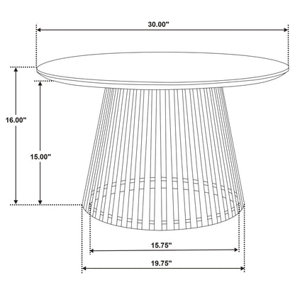 Touhy 2-piece Round Coffee and End Table Set Natural Mango