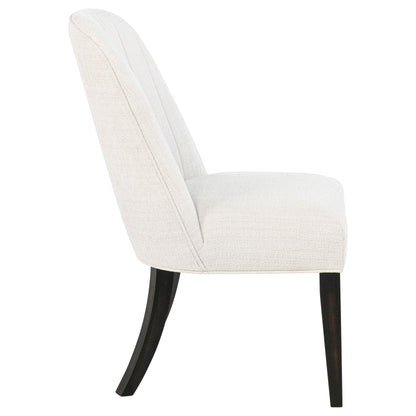 Leandro Upholstered Dining Side Chair Cream (Set of 2)