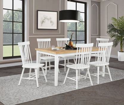 Andrews 66-inch Rectangular Dining Table Light Ash and White