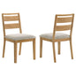 Duncan Ladder Back Dining Side Chair Washed Oak (Set of 2)