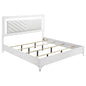 Cassia Eastern King LED Panel Bed White High Gloss