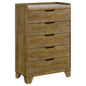 Henderson 5-drawer Bedroom Chest of Drawers Medium Oak