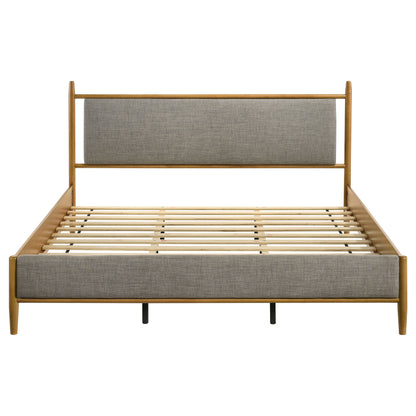 Mason 46-inch Eastern King Panel Platform Bed Light Brown