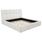 Nollet 48-inch Upholstered Eastern King Platform Bed Cream