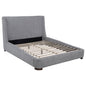 Rennes Upholstered Eastern King Wingback Platform Bed Grey