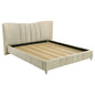Evelyn Upholstered Eastern King Panel Platform Bed Ivory