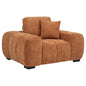 Octavia Fabric Upholstered Track Arm Accent Chair Orange