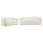 Dorset 2-piece Upholstered Round Track Arm Sofa Set White