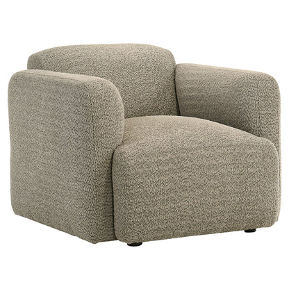 Dorset 3-piece Upholstered Round Track Arm Sofa Set Brown