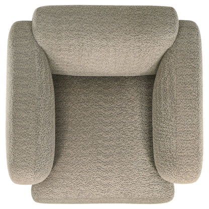 Dorset 3-piece Upholstered Round Track Arm Sofa Set Brown
