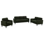 Ruth 3-piece Fabric Upholstered Track Arm Sofa Matcha Green