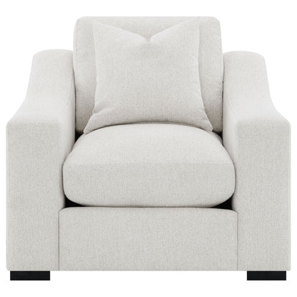 Ashlyn Fabric Upholstered Track Arm Accent Chair Sand