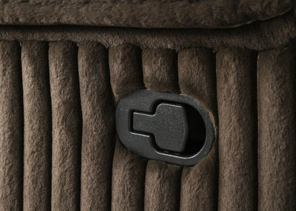 Atkinson Upholstered Reclining Sectional Sofa Chocolate