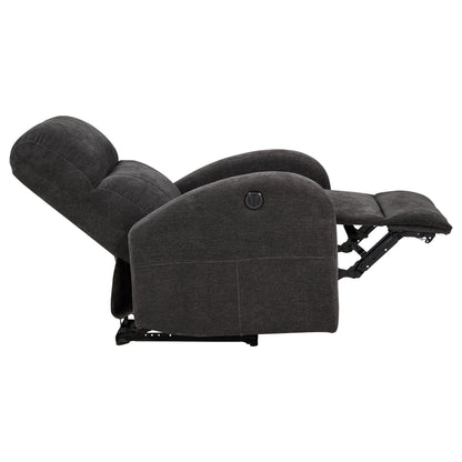Grant Fabric Upholstered Power Recliner Chair Charcoal Grey