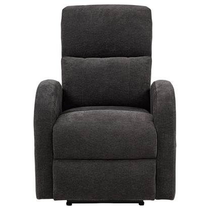Grant Fabric Upholstered Power Recliner Chair Charcoal Grey