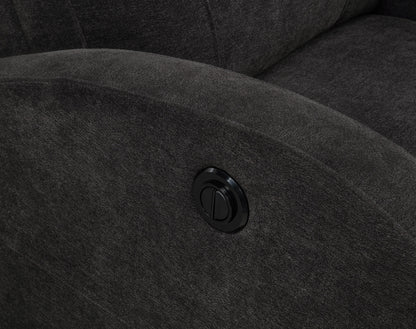 Grant Fabric Upholstered Power Recliner Chair Charcoal Grey