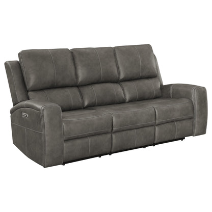 Brickston 2-piece Triple Power Reclining Sofa Set Charcoal