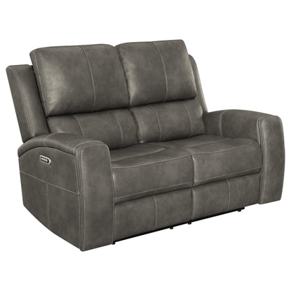 Brickston 2-piece Triple Power Reclining Sofa Set Charcoal