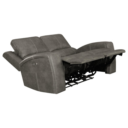 Brickston 3-piece Triple Power Reclining Sofa Set Charcoal
