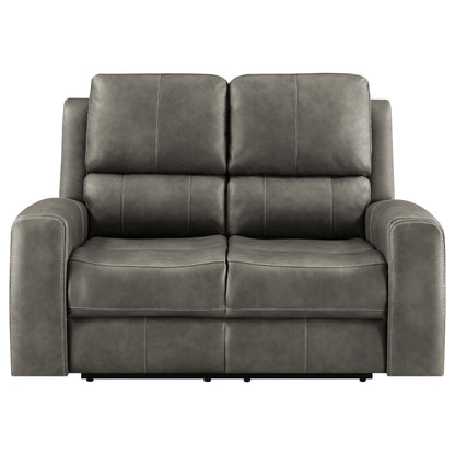 Brickston Triple Power Reclining Loveseat Charcoal