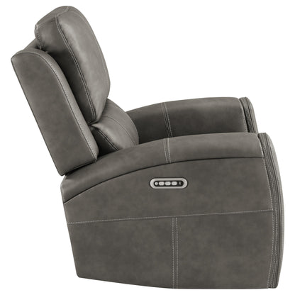 Brickston Triple Power Swivel Glider Recliner Charcoal
