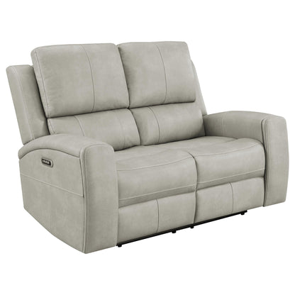 Brickston 2-piece Triple Power Reclining Sofa Set Grey