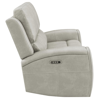 Brickston Triple Power Reclining Loveseat Grey