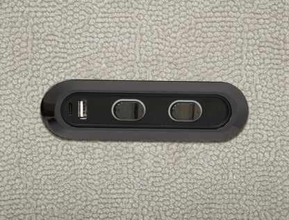 Kennett Chenille Upholstered Power Recliner Chair Ivory