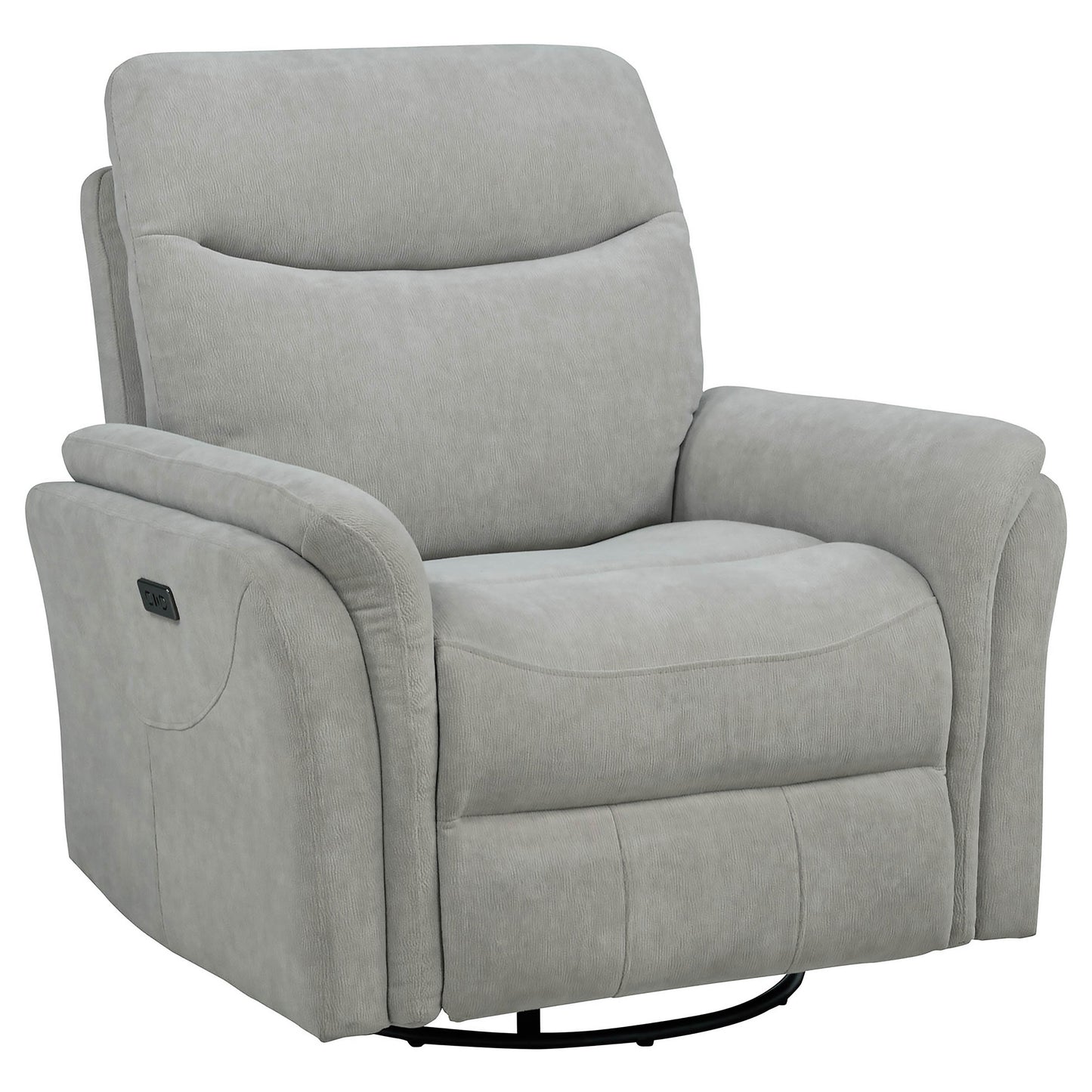 Adler Upholstered Power Swivel Glider Recliner Ivory