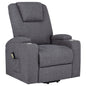 Louie Chenille Upholstered Power Lift Massage Chair Grey